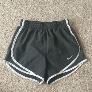 Grey Nike athletic running shorts